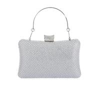 Genérico Women's Evening Handbag - 8.27inch Rhinestone Bag | Clutch Bag with Chain and Handle | Polyester Rhinestones Material - Hard Rhinestone Purse for Weddings Proms Parties Event Accessory Use