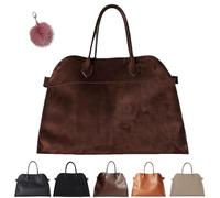 Genérico Women's Fashion Retro Satchel,Classic Suede Tote Bag,Autumn and Winter Large Capacity Commuter Handbag
