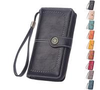 Genérico Women's Fashion Zipper Wallet, Card Holder Zipper for Women (Black)