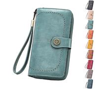 Genérico Women's Fashion Zipper Wallet, Card Holder Zipper for Women (Blue)