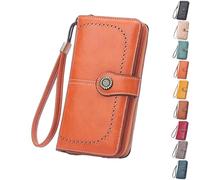 Genérico Women's Fashion Zipper Wallet, Card Holder Zipper for Women (Orange)