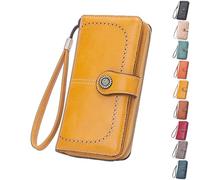 Genérico Women's Fashion Zipper Wallet, Card Holder Zipper for Women (Yellow)