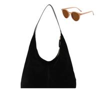 Genérico Women's Faux Suede Handbags, Large Capacity Casual Hobo Shoulder Bag, Vintage Slouchy Tote Bags for Travel Office Work
