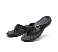 Genérico Women's Flip Flops Casual Summer Sandals, Walking Beach Shoes with Arch Support Orthotic for Flat Feet,Orthopedic Heel Pain Relief. (Black,36)