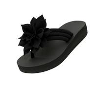 Genérico Women's Flip Flops Sandals 2026 Floral Orthopedic Arch Support Thong Sandals Non-Slip Lightweight Beach Flat Sandals Dressy Boho Summer Vacation Walking Shoes Wide Width (black,43)