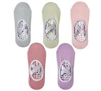 Genérico Women's No-Show Socks for Pilates & Workout - Non-Slip Silicone Grip, Breathable & Moisture for Yoga/Dance/Indoor Activities (5Pair-D,Talla única)