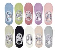Genérico Women's No-Show Socks for Pilates & Workout - Non-Slip Silicone Grip, Breathable & Moisture for Yoga/Dance/Indoor Activities (10Pairs,Talla única)