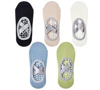 Genérico Women's No-Show Socks for Pilates & Workout - Non-Slip Silicone Grip, Breathable & Moisture for Yoga/Dance/Indoor Activities (5Pair-C,Talla única)