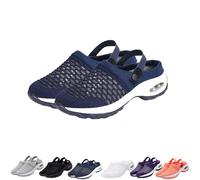 Genérico Women's Orthopedic Clogs with Air Cushion Support to Reduce Back and Knee Pressure Slippers Sandals Slip on Stretch Wide Width Arch Mules Summer Mesh Sneaker (Blue,40)