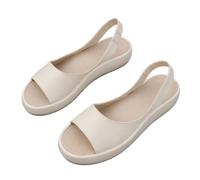 Genérico Women's Orthopedic Platform Sandals Open Toe Comfortable Walking Shoes Casual Slingback Summer Sandals with Arch Support (white,42)