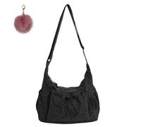 Genérico Women's Plaid Casual Shoulder Bag,Lightweight Soft Checkered Crossbody Bag,Trendy Large Capacity Canvas Zipper Handbag