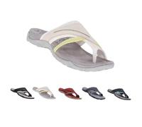 Genérico Women's Post Orthopedic Arch Support Sandals with Toe Ring Loop Flip Flops Comfort for Plantar Fasciitis Sandal (white, Adulto, Mujer, 39, Números, Sistema tallas calzado EU, mediano)