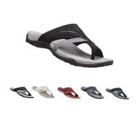 Genérico Women's Post Orthopedic Arch Support Sandals with Toe Ring Loop Flip Flops Comfort for Plantar Fasciitis Sandal (black, Adulto, Mujer, 38, Números, Sistema tallas calzado EU, mediano)