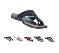 Genérico Women's Post Orthopedic Arch Support Sandals with Toe Ring Loop Flip Flops Comfort for Plantar Fasciitis Sandal (blue, Adulto, Mujer, 41, Números, Sistema tallas calzado EU, mediano)