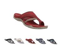 Genérico Women's Post Orthopedic Arch Support Sandals with Toe Ring Loop Flip Flops Comfort for Plantar Fasciitis Sandal (tangerine, Adulto, Mujer, 42, Números, Sistema tallas calzado EU, mediano)
