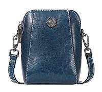 Genérico Women's Soft Leather Mobile Phone Bag Messenger Bag, Soft Leather Mobile Phone Bags, Shoulder Purse for Women (Blue)