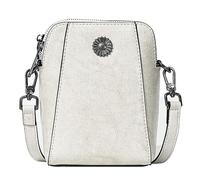 Genérico Women's Soft Leather Mobile Phone Bag Messenger Bag, Soft Leather Mobile Phone Bags, Shoulder Purse for Women (White)