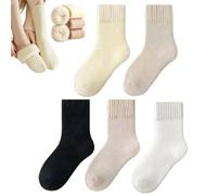 Genérico Women's Soft Plush House Sock, Novelty Multicolor Thick Comfy Warm Socks (5PCS-A)