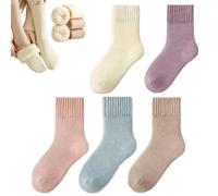 Genérico Women's Soft Plush House Sock, Novelty Multicolor Thick Comfy Warm Socks (5PCS-B)