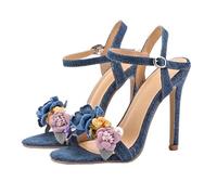 Genérico Women's Strappy Backless Stiletto Heels - Open Toe High Heel Sandals, Sexy Summer Party Dating Pumps For Evening & Night out(42 EU)