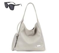 Genérico Women's Striped Casual Shoulder Bag,Lightweight Waterproof Stripe Handbag,Large Capacity Striped Tote Bag