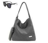 Genérico Women's Striped Casual Shoulder Bag,Lightweight Waterproof Stripe Handbag,Large Capacity Striped Tote Bag