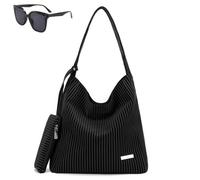 Genérico Women's Striped Casual Shoulder Bag,Lightweight Waterproof Stripe Handbag,Large Capacity Striped Tote Bag