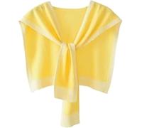 Genérico Women's Stylish Colorblock Shawl, Casual Sweater Shawl Travel Scarf Cape, Knitted Sweater Crochet Coat Short