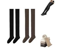 Genérico Women's Thigh High Socks, Knit Winter Warm Thick Over the Knee Socks, Soft Solid Color Extra Long Leg Warmer Stockings