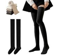 Genérico Women's Thigh High Socks, Knit Winter Warm Thick Over the Knee Socks, Soft Solid Color Extra Long Leg Warmer Stockings
