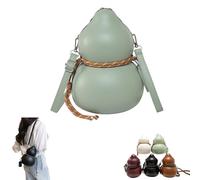 Genérico Women's Vintage Calabash Shoulder Bag, Trendy Gourd Shape Crossbody Bag, Adjustable Strap, for Everyday Casual, Travel, Work (light green)