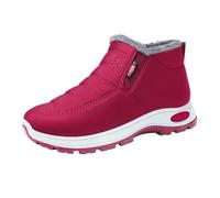 Genérico Women's Warm Sheepskin-Lined Boots Ladies Winter Snow Boots Lightweight Waterproof Fur Fuzzy Thermal Soft Booties (4,42)