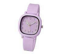 Generico Women's Watches - Alloy Silicone | Silicone Strap Casual Clock | Solid Color Fashion Watch | For Birthday Exams Commuting Mother Girlfriend Teen Girl, All-Weather Reliability, Morado,