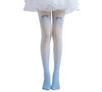 Genérico Womens Whimsy Twee Funky Patterned Tights Y2K Colored Bow Print Pantyhose Aesthetic Girls Pantyhose (B)