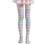 Genérico Womens Whimsy Twee Funky Patterned Tights Y2K Colored Bow Print Pantyhose Aesthetic Girls Pantyhose (A)