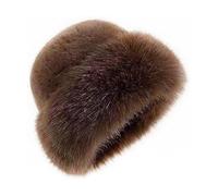 Genérico Womens Winter Faux Fur Bucket Hat, Soft Cushioned Furry Mink Warm Fisherman Cap, Comfortable Mongolian Style Outdoor