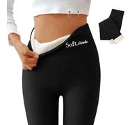 Genérico Women's Winter Pants. Soft Cloud Fleece Leggings That Are Opaque and Thickened, Perfect for Winter Sports. (Black,XXL)