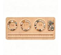 Genérico Wood Bead Board, Jewelry Crafting Tray Organizer, Bracelet Layout Holder with Measurement Grid Design, Wooden Build, Creative Beading with Practical Style, Craft Tool for Home