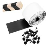 Genérico Wood Beam Strap - PVC Leather 5.99cmx152.4cm | Adhesive Wood Beam Repair Tape Faux Hiding Strap | Metal Look PU Leather Architectural Products Flexible Patch Tape For Shutters & Ceiling