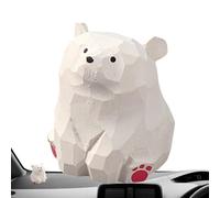 Generico Wood Bear - Wood, 1.38x1.18x1.38in Tabletop Ornament | Wear-Resistant Mini Animal Decor Hand-Carved Design, Wooden Bear Figurine For Bedside Table, Nursery Decor, Home Display