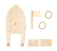 Genérico Wood Boat Crafts Handmade Paintable Canoe Decoration