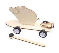 Genérico Wood Building Kits, Magnetic Assembly Vehicle, Decorative Desktop Display, 6.3x2.36x3.54 Inches Craft Model with Moving Wheels, Ideal for Boys, Girls, Educational Science and Stem Toy