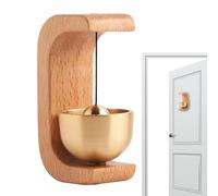 Genérico Wood Doorbell Chime - Classic Sound Shopkeepers Bell Alarm | Decorative Door Chiime For Entrance Wooden Entry | Dooor Opening Beell Brass Alert | Indoor Entryway Notification Use
