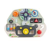 Genérico Wood Driving Toy, Developmental Game, Early Education Motor Skills Learning Activity Easy Grip Cognitive Growth Interactive Game, Car Steering Wheel Toy for Fine Motor Skills