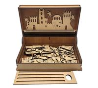 Genérico Wood Easter Holy W ook - Wood 26x15x5.7cm | Handmade Decorative Book, Family Home Scene Souvenir Keepsake Artwork For Holiday Decoration | For Easter Spring Celebration Display Use