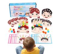 Genérico Wood Lacing Bead Toy - Color Matching Sorter for Fine Motor Skills Development, Stem Educational Toy for Boys and Girls Enhancing Color Recognition, Hand Eye Coordination, 9.25 Inches