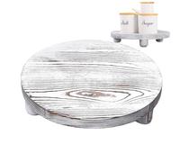 Genérico Wood Pedestal - Round Display Riser for Plants, Decorative Tray for Bathroom Kitchen Countertop Sink | Wooden Plant for Home Decor, Soap Holder, Cake Display, Stylish Organizer