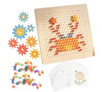 Genérico Wood Peg Puzzle Set, Early Childhood Shape Matching Blocks | Educational Puzzles For Kids Girls Boys Home Preschool Birthday Kindergarten