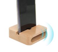 Genérico Wood Phone Holder Amplifier, Natural Acoustic Speaker, Portable Wooden Cellphone Dock, Sound Amplifying Stand for Bedroom, Office, Study Room, Kitchen, Nightstand, Dorm, Living