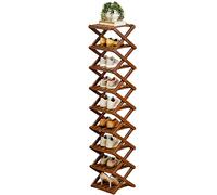 Genérico Wood Shoe Rack 26x26x159cm, Multi-Tier Foldable Shoe Organizer Holder, Footwear Storage for Entryway Bedroom Closet Hallway Garage Mudroom Living Room Apartment